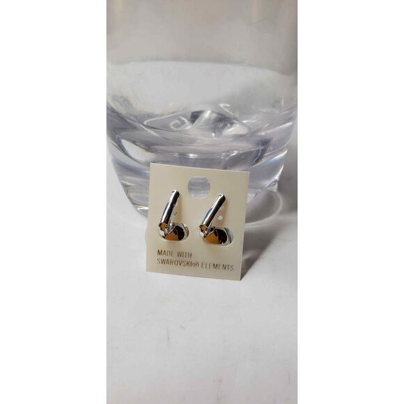 NEW! Swarovski Element Earrings  Emerald Green. Seahawks Dangles. Leverback blig - Picture 3 of 5